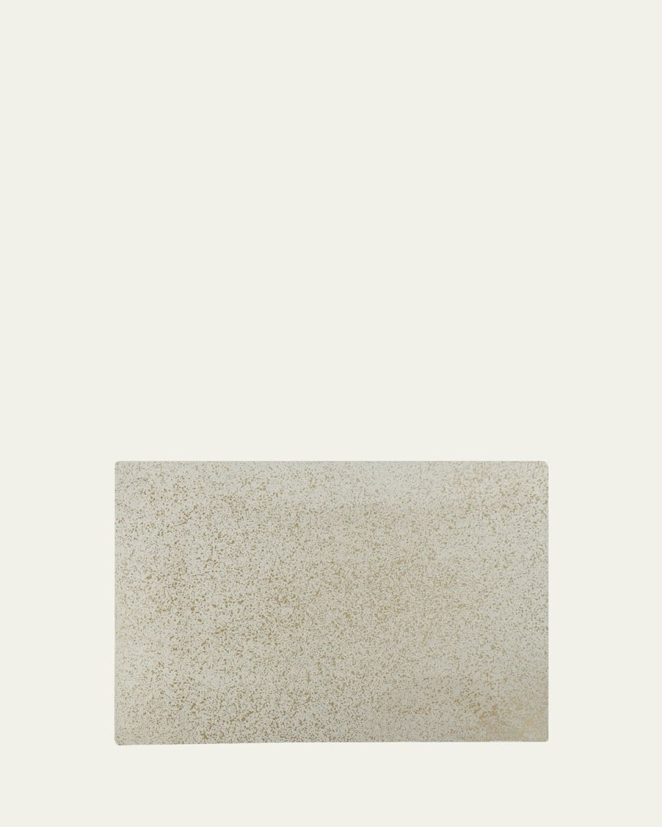 Hype White with Gold Splatter Placemat, 14" x 19"